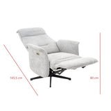 Fauteuil GOYA Relax gris clair CASA THAI 4588