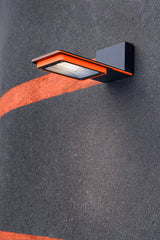 Lampadaire Hector N°2 LED Sym 32W 2700K 1-10V Orangé pur 014, Support Gris 105 182239014