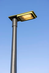 Lampadaire Hector N°3 LED sym 32W 3000K 1-10V Jaune soufre 068 support Gris 105 182221068
