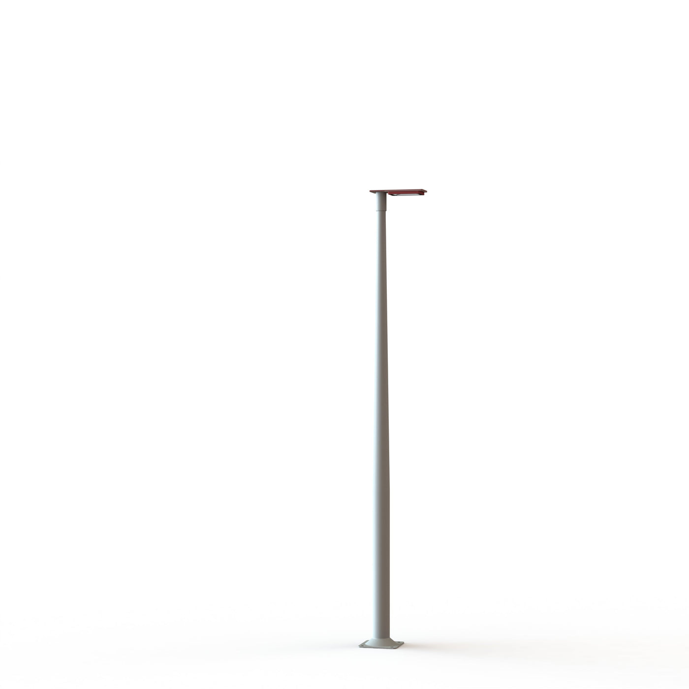 Lampadaire Hector N°2 LED Asym 32W 2700K 1-10V Rouge 056, Support Gris 105 182240056