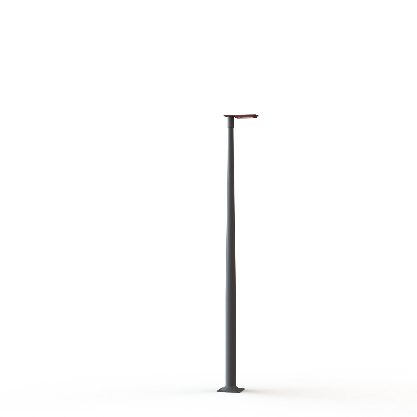 Lampadaire Hector N°2 LED sym 26W 3000K Rouge signalisation 056 support Gris 107 182313056
