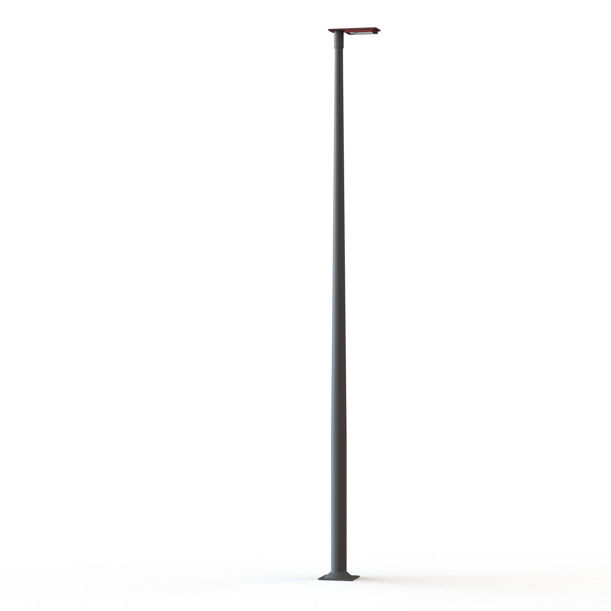 Lampadaire Hector N°3 LED Sym 35W 2700K 1-10V Rouge 056, Support gris 182345056