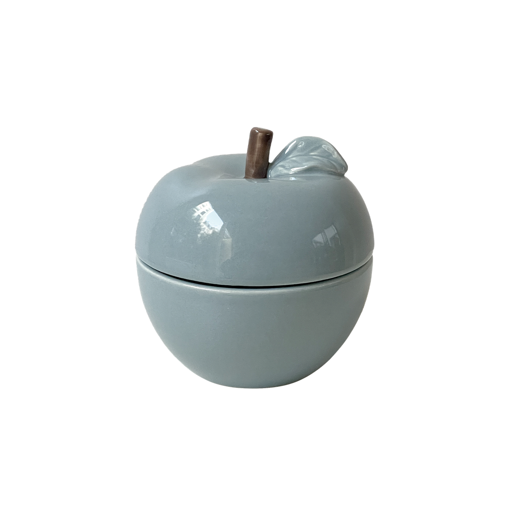 Bougie "POMME" gris bleu senteur Jasmin 018133