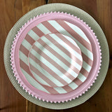 Set de 4 assiettes plate "TRATTORIA" rose D26,7cm 017784