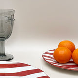 Set de 4 assiettes plate "TRATTORIA" rouge D26,7cm 017895