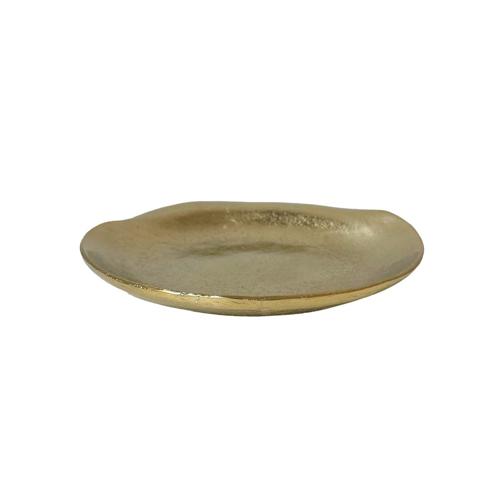 Coupelle "JULIETTE" rond PM dorée  D18 H2cm 017258