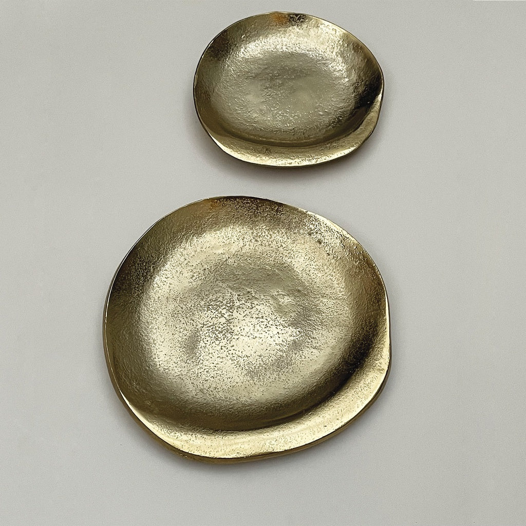 Coupelle "JULIETTE" rond GM dorée D23 H2cm 017257