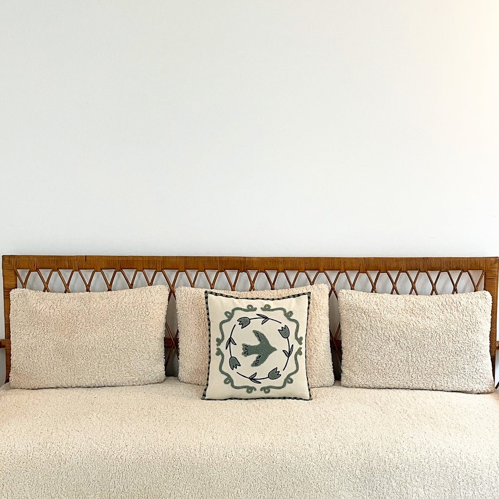 Coussin Gabriel DOUDOU naturel blanc 40 cm x60 cm 013788