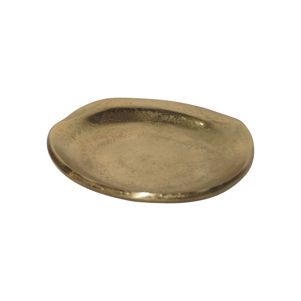 Coupelle "JULIETTE" rond GM dorée D23 H2cm 017257