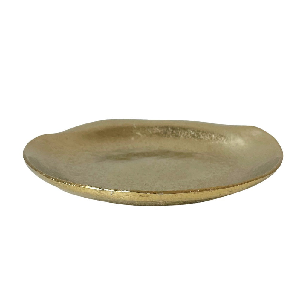 Coupelle "JULIETTE" rond GM dorée D23 H2cm 017257