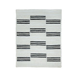 Tapis jute rayures noires 120X170cm 15686