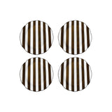 Set de 4 assiettes dessert "TRATTORIA" brun D19cm 017781