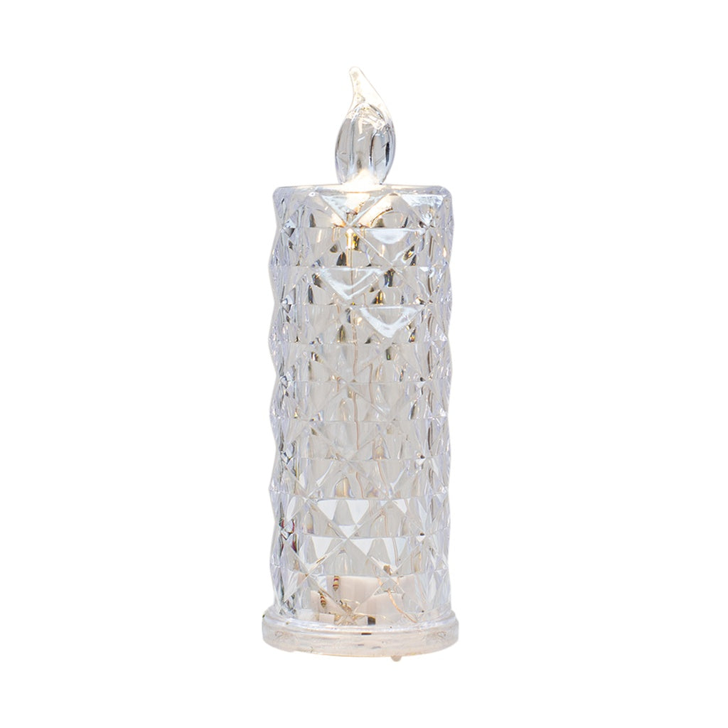 Déco Lot de 3 bougies  LED facette D5,3cm H15,5cm 016244