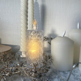 Déco Lot de 3 bougies  LED facette D5,3cm H15,5cm 016244