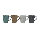 Set de 4 mugs "CAFE COFFEE" café D7,8 H8,2cm 018198
