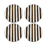 Set de 4 assiettes plate "TRATTORIA" brun D26,7cm 017780