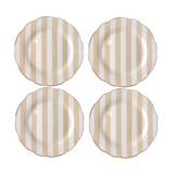 Set de 4 assiettes plate "TRATTORIA" beige D26,7cm 017897