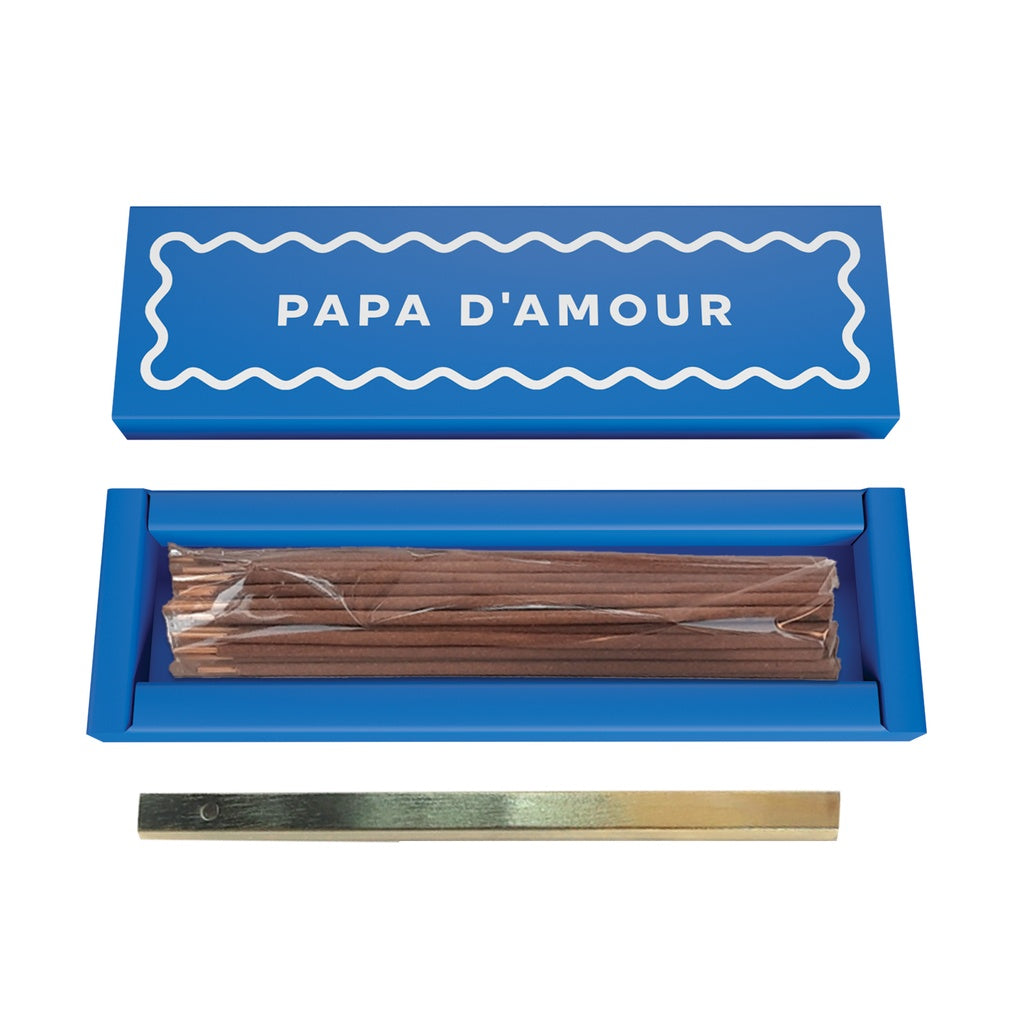 Encens boite de 30 bâtonnets+ support "PAPA D'AMOUR" parfum océan 018222
