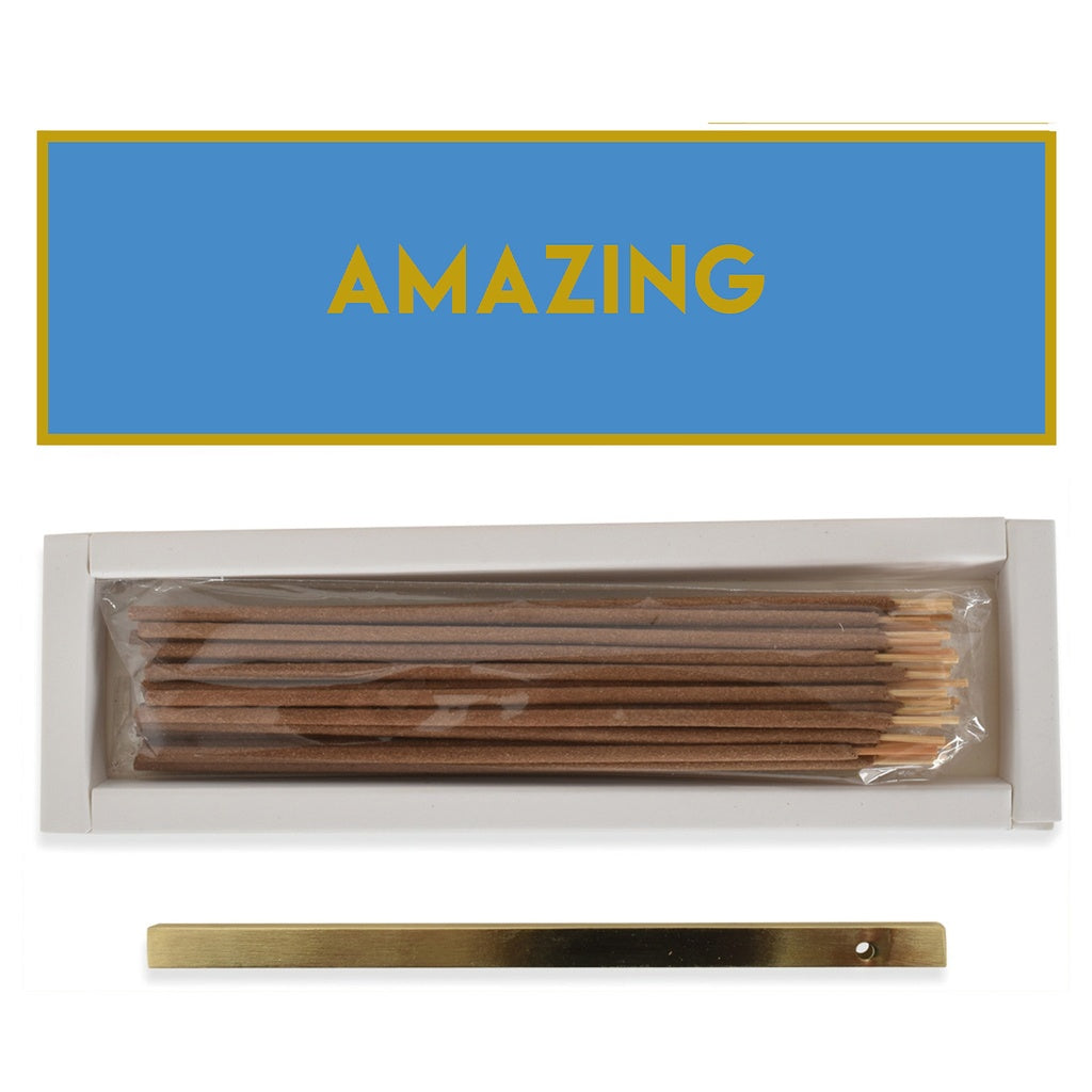 Encens boite de 30 bâtonnets+ support "AMAZING" parfum océan 017183