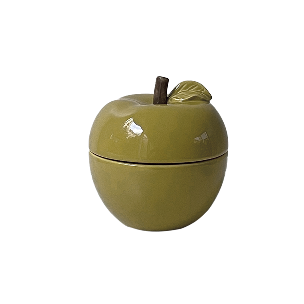 Bougie "POMME" kaki senteur vanille 018127