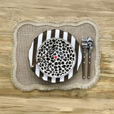 Set de 4 assiettes plate "TRATTORIA" brun D26,7cm 017780