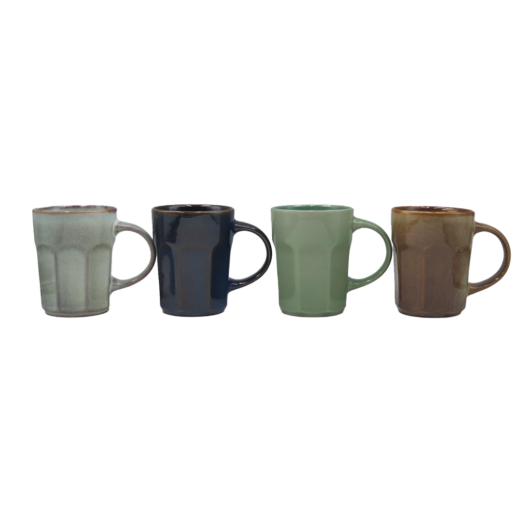 Set de 4 mugs cote D8,1 H9,5cm 018201