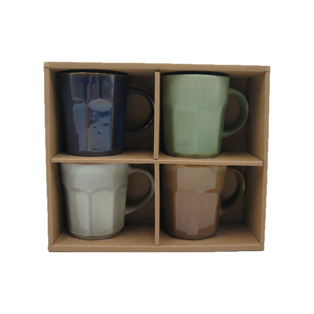 Set de 4 mugs cote D8,1 H9,5cm 018201