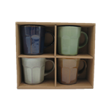 Set de 4 mugs cote D8,1 H9,5cm 018201