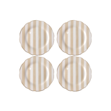 Set de 4 assiettes dessert "TRATTORIA" beige D19cm 017896