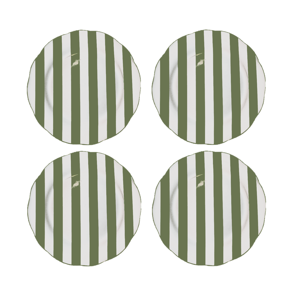 Set de 4 assiettes plate "TRATTORIA" kaki D26,7cm 017782