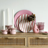 Set de 4 assiettes dessert "TRATTORIA" rose D19cm 017785