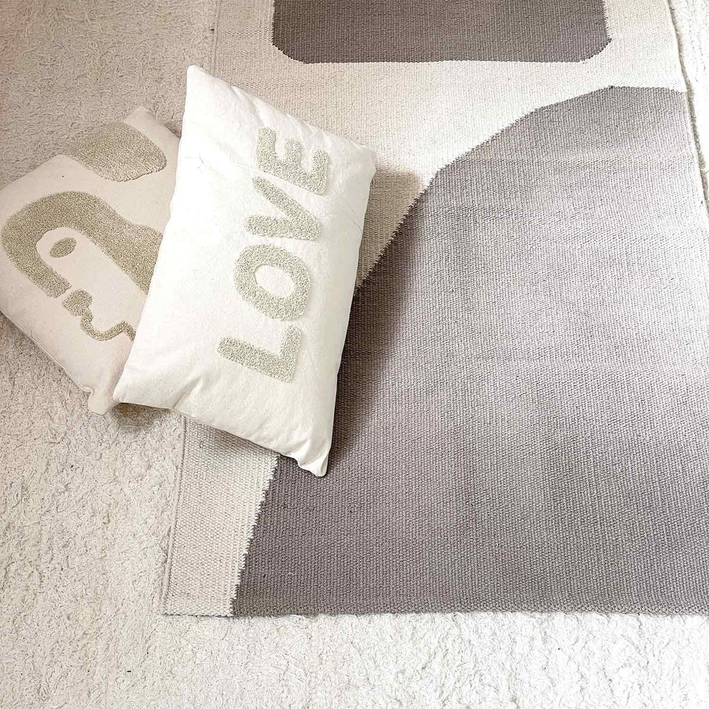 Tapis coton "BLOOP" naturel 70x140cm 13946