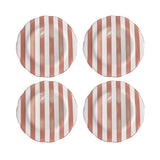 Set de 4 assiettes plate "TRATTORIA" rose D26,7cm 017784