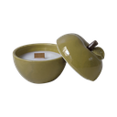 Bougie "POMME" kaki senteur vanille 018127