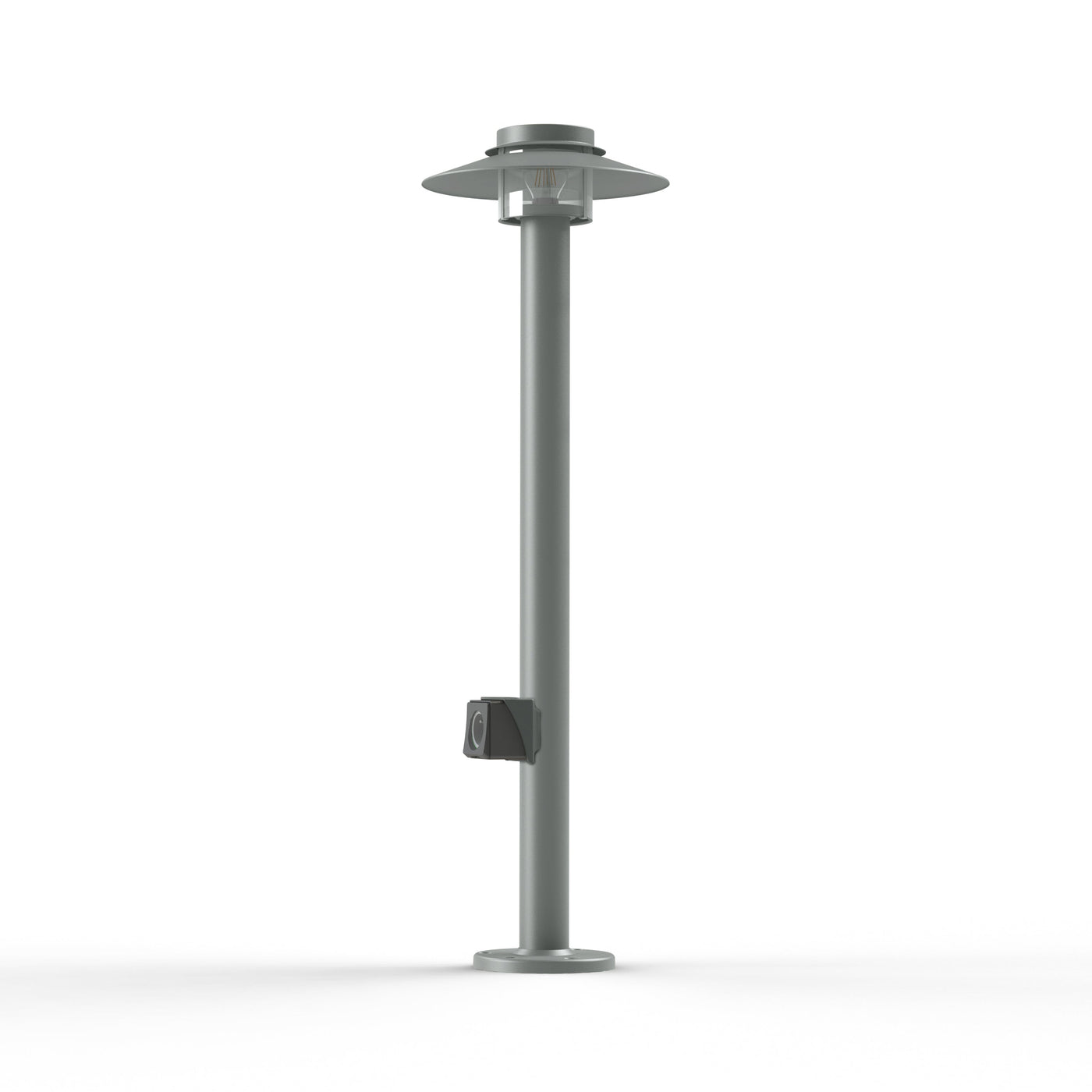 Borne Kerlouan N°4 prise type F Gris métal 023 128006023-sk
