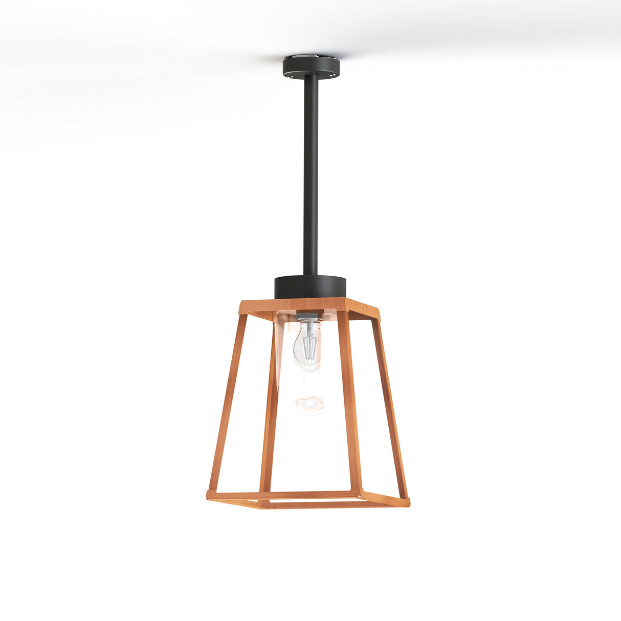 Plafonnier Lampiok 2 N°1 diffuseur clair Cuivre patiné vernis 080 - Gris 107 178001080