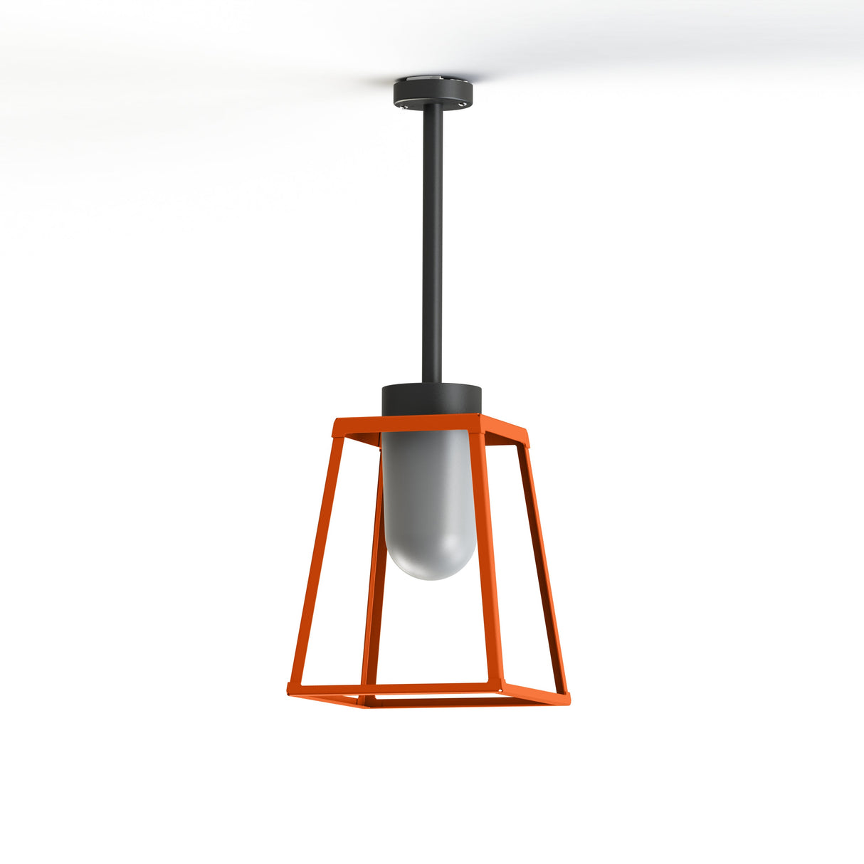 Plafonnier Lampiok 2 N°1 diffuseur opale Orangé pur 014 - Gris noir 107 178002014