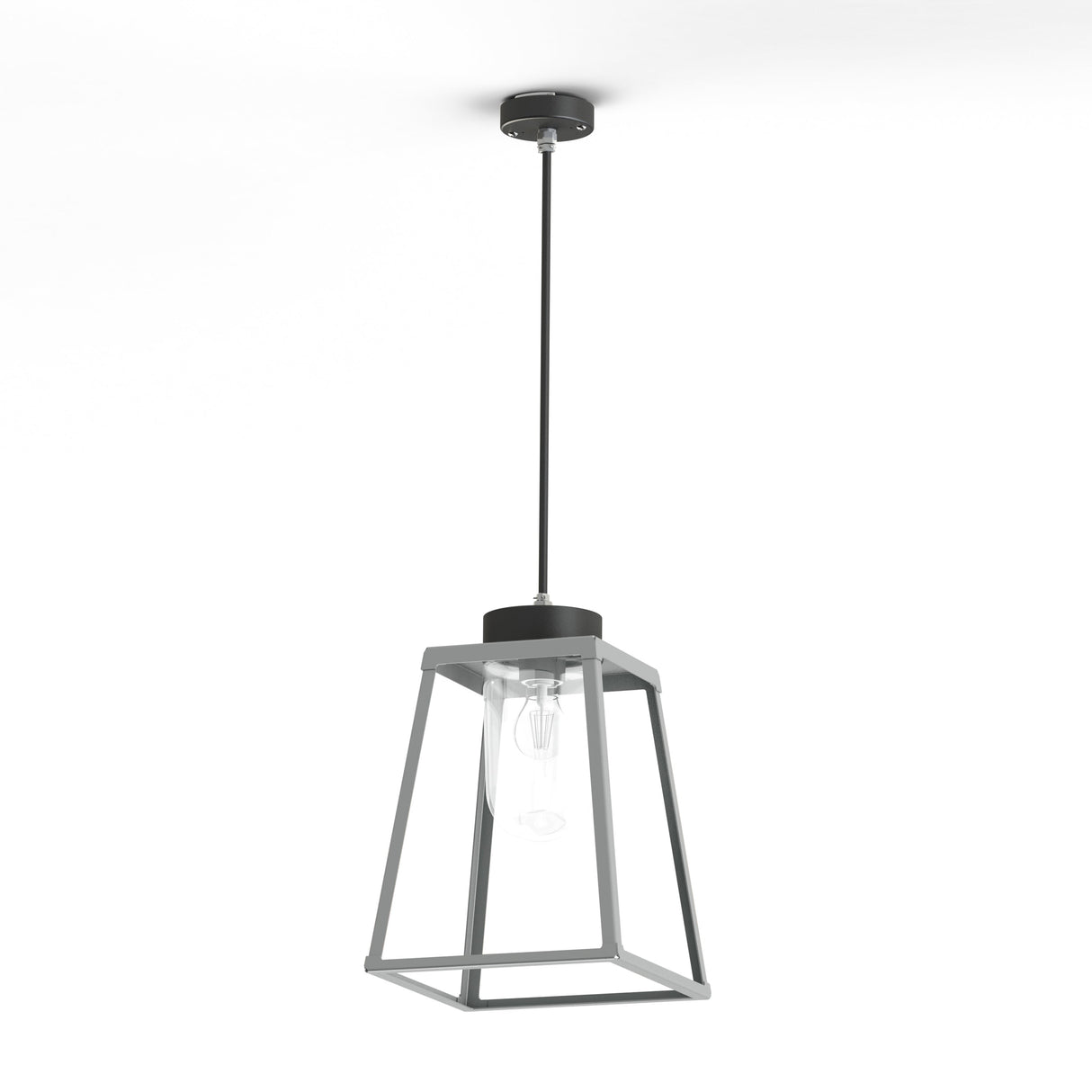 Suspension Lampiok 2 N°2 diffuseur clair Gris soie 105 - Gris noir 107 178003105