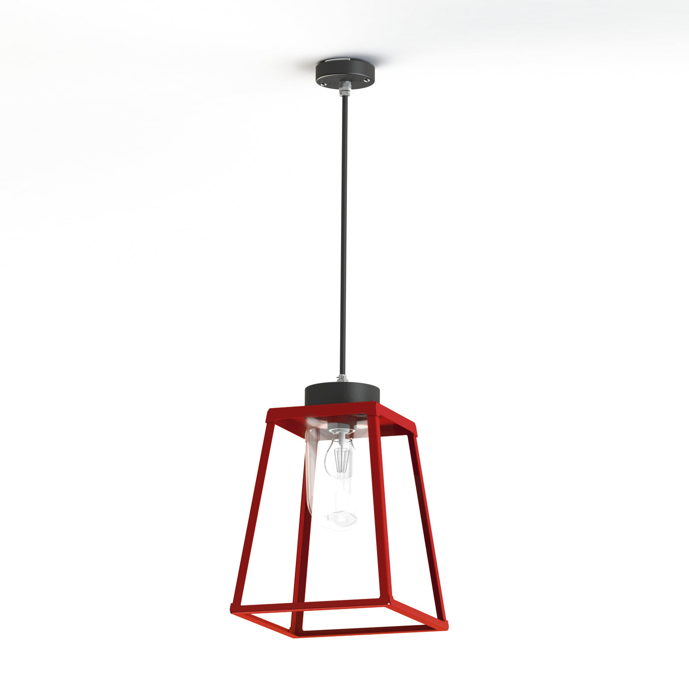 Suspension Lampiok 2 N°2 diffuseur clair Rouge tomate 110 - Gris noir 107 178003110