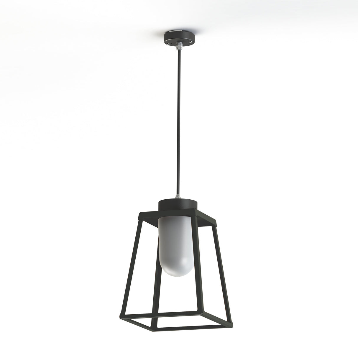 Suspension Lampiok 2 N°2 diffuseur opale Gris noir 107 178004107