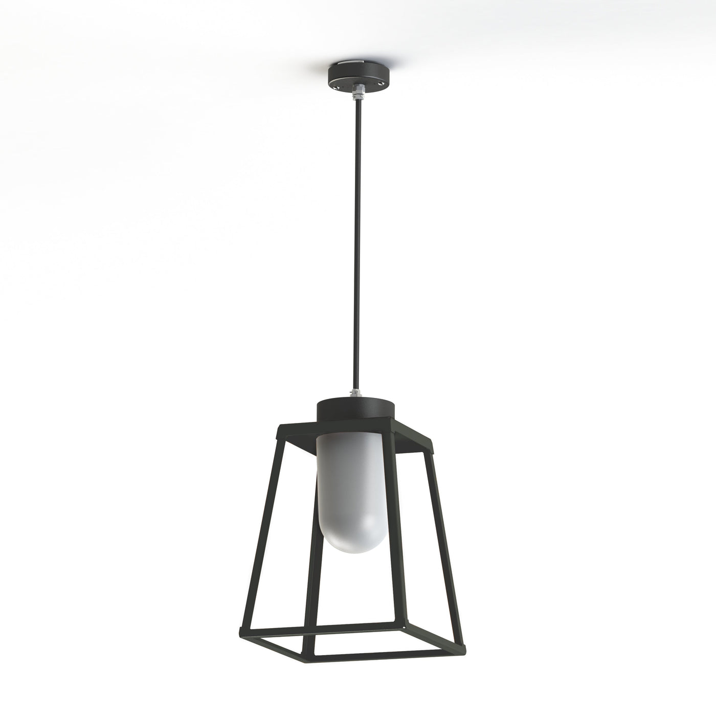Suspension Lampiok 2 N°2 diffuseur opale Gris noir 107 178004107