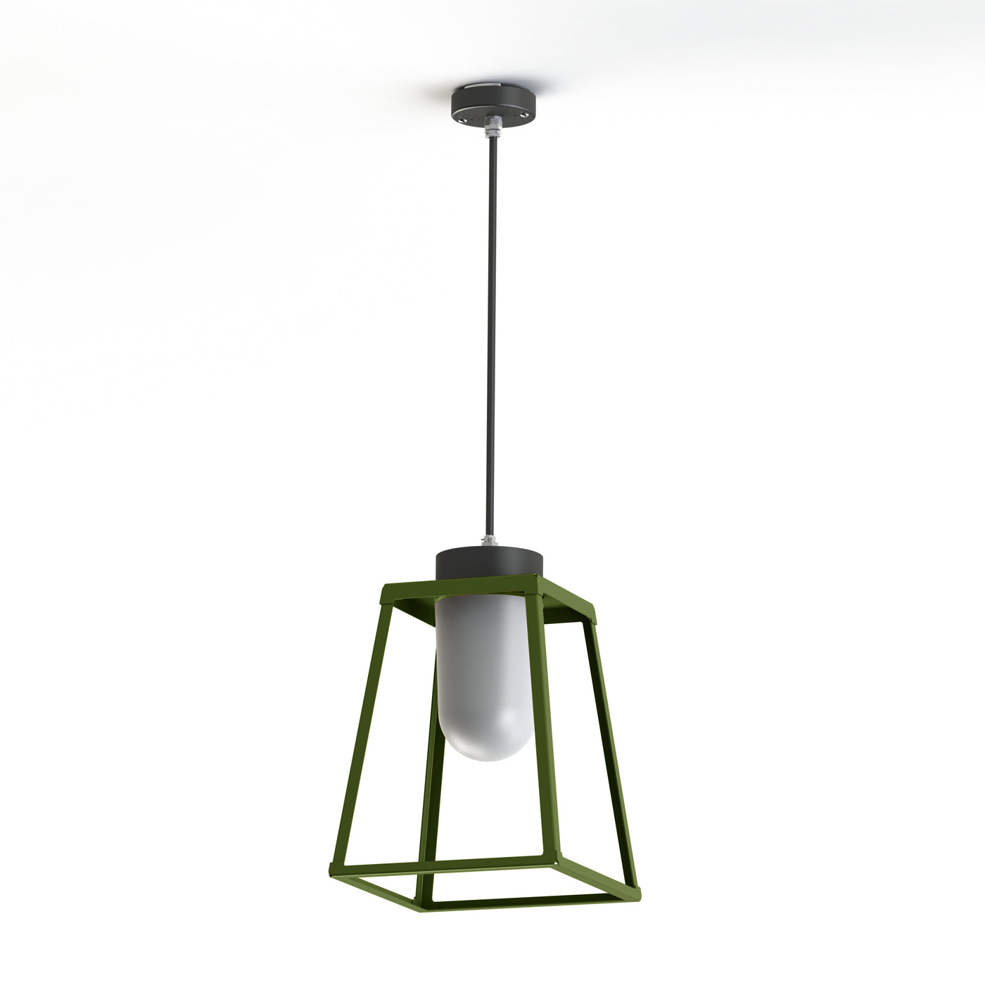 Suspension Lampiok 2 N°2 diffuseur opale Vert fougère 109 - Gris noir 107 178004109