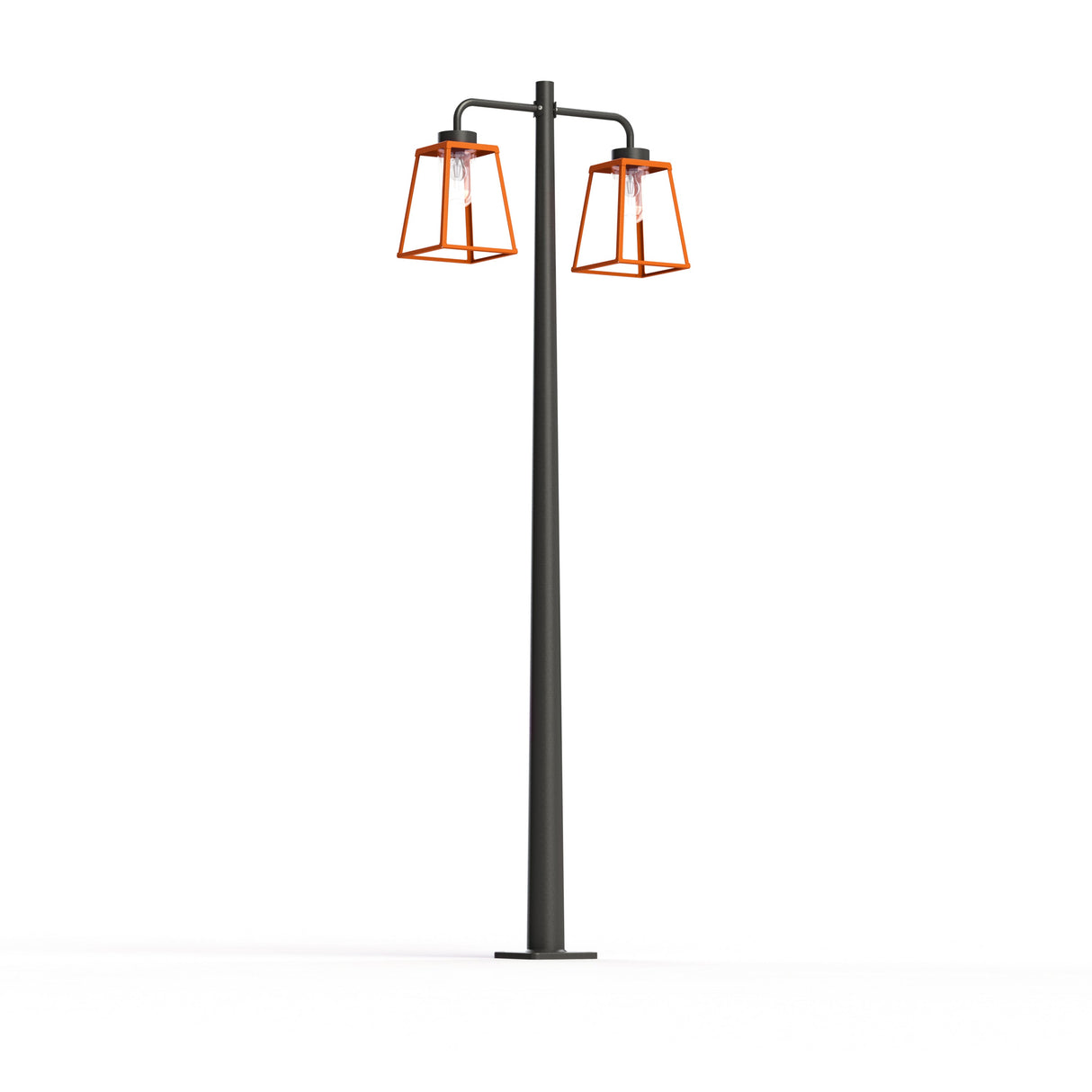 Lampadaire Lampiok 2 N°5 diffuseur clair Orangé pur 014 - Gris noir 107 178013014