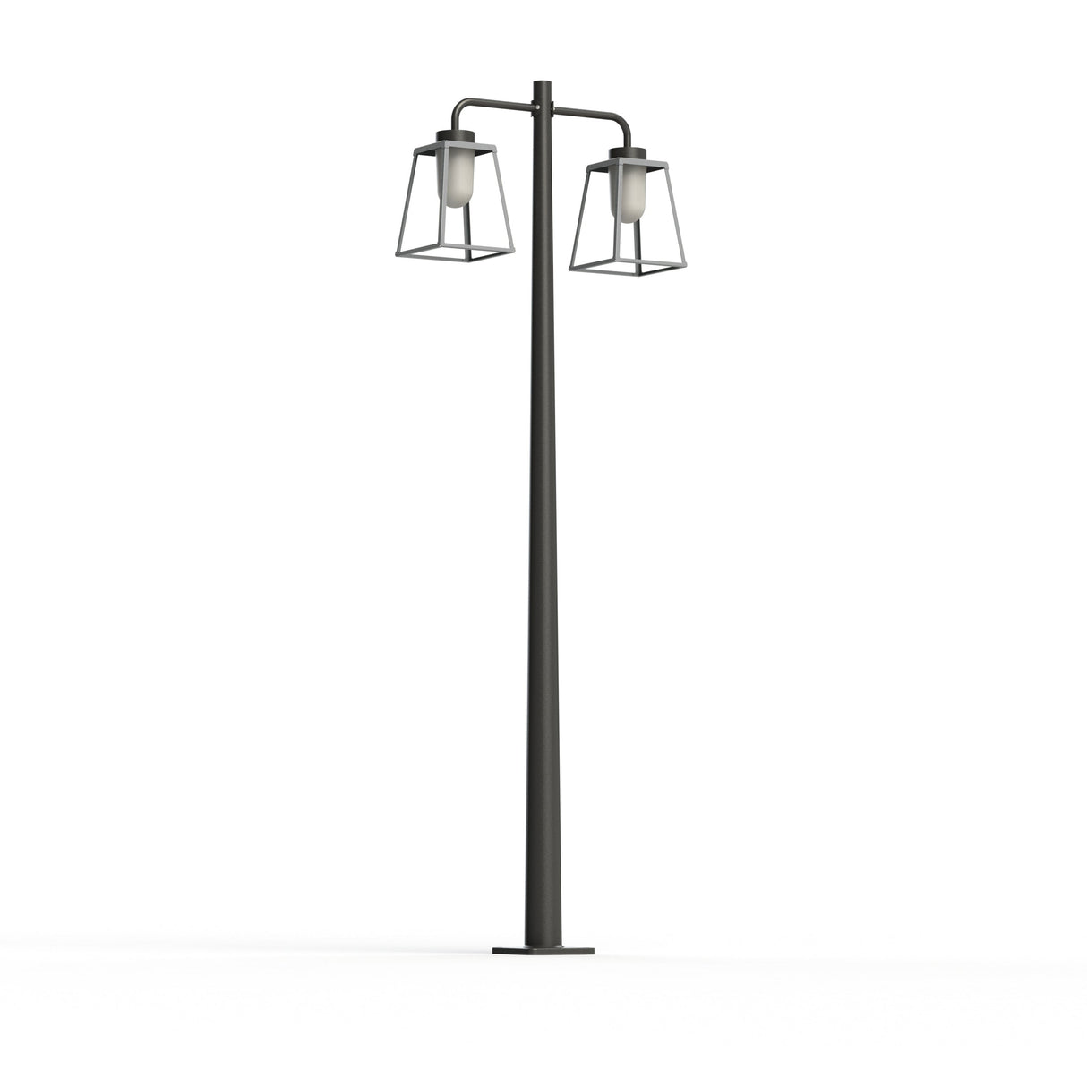 Lampadaire Lampiok 2 N°5 diffuseur opale Gris soie 105 - Gris noir 107 178014105
