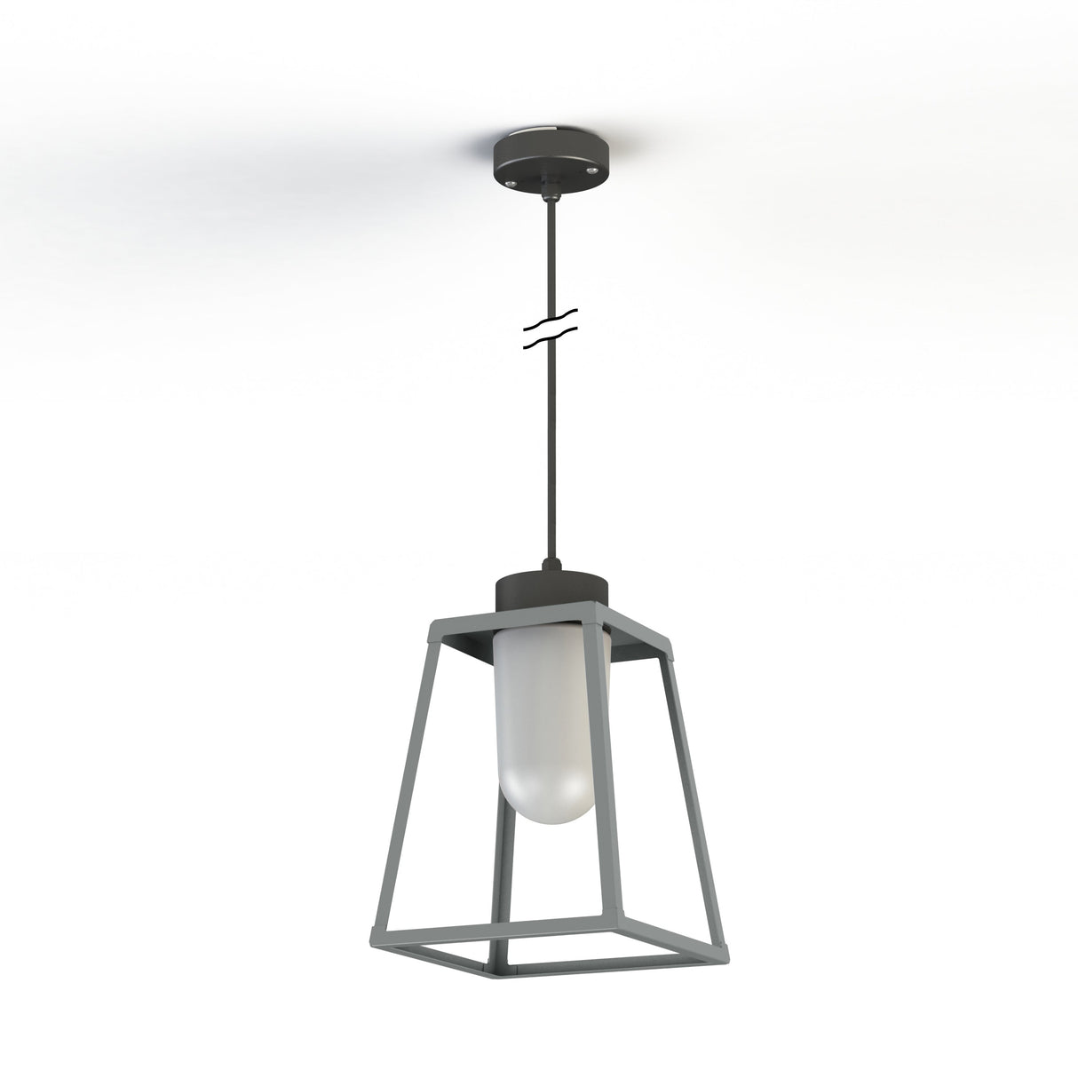 Suspension Lampiok 1 N°4 opale Gris soie 105 131008105