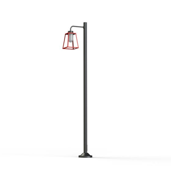 Lampadaire Lampiok 1 N°7 opale Rouge tomate 110 131014110