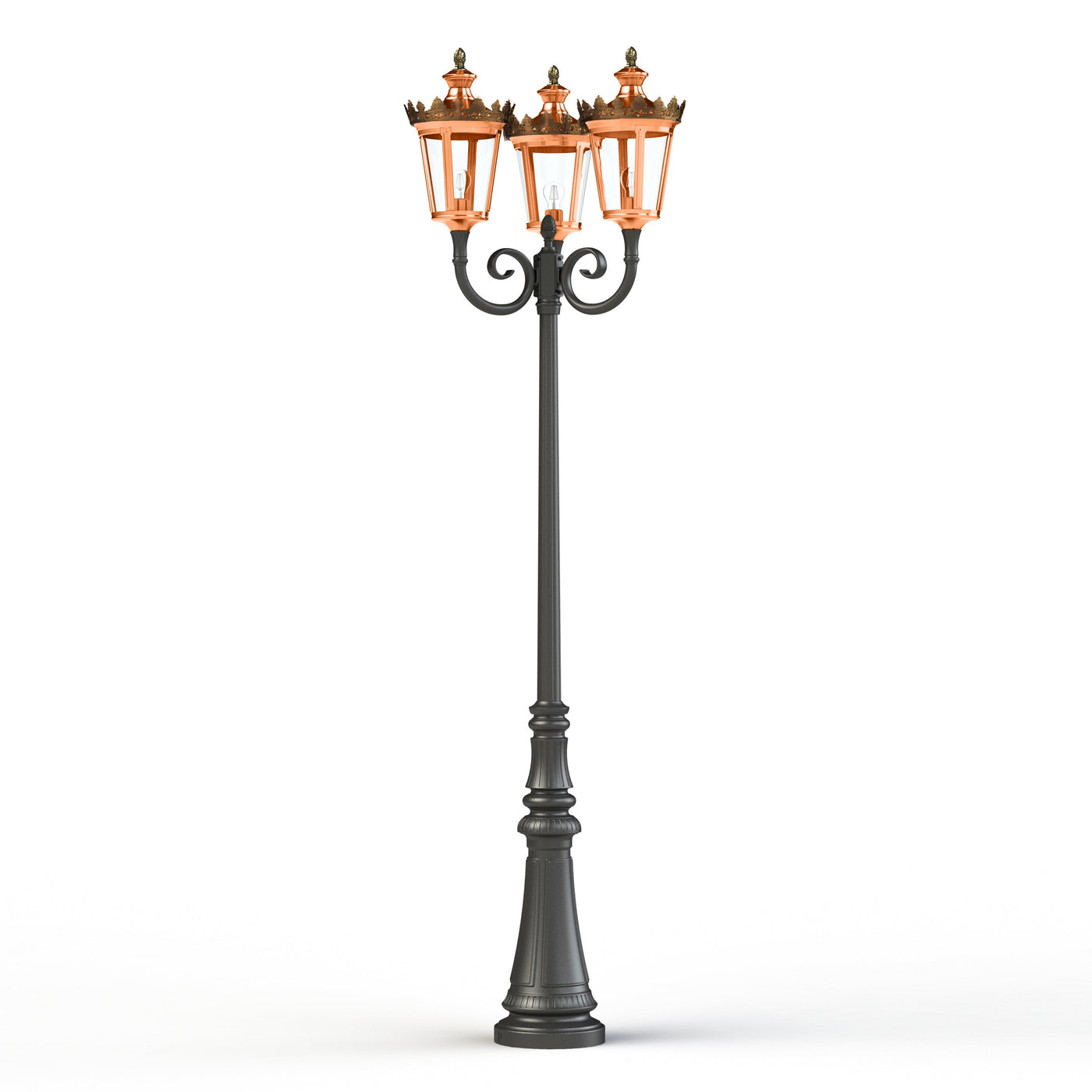 Lampadaire Louvre N°10 E27 Cuivre patiné vernis 080 133019080