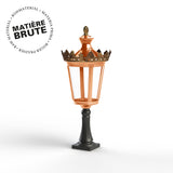 Borne Louvre N°3 LED 2700°K Cuivre brut 082 133106082