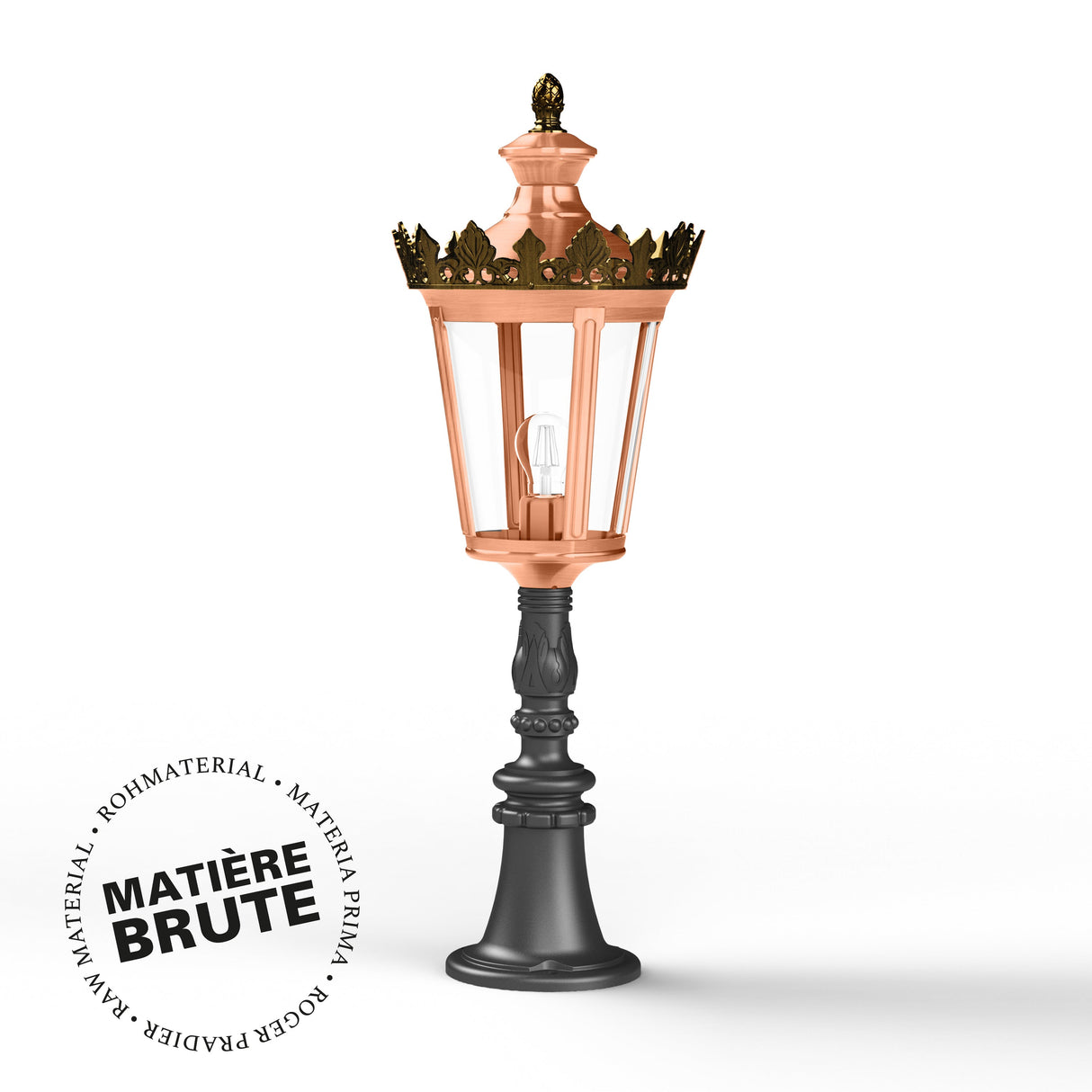 Borne Louvre N°7 E27 Cuivre brut 082 133013082