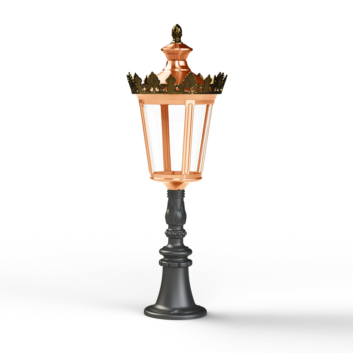 Borne Louvre N°7 LED 2700°K Cuivre patiné vernis 080 133114080